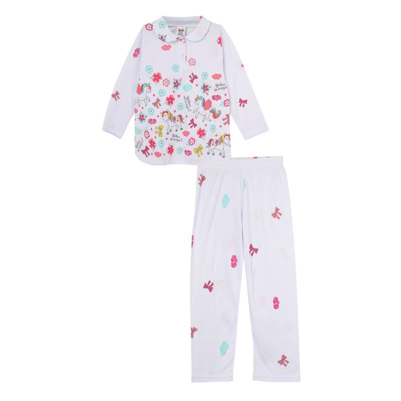 SANTANA - Pijama Niña Cenefa Coral