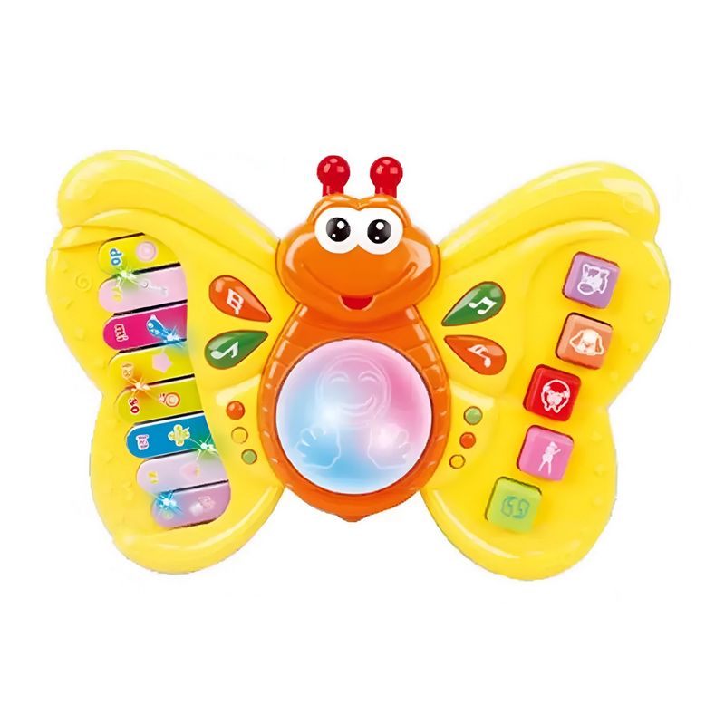 DAYOSHOP - Piano Organeta Mariposa Musical Bebes Niños +bateria Juguete