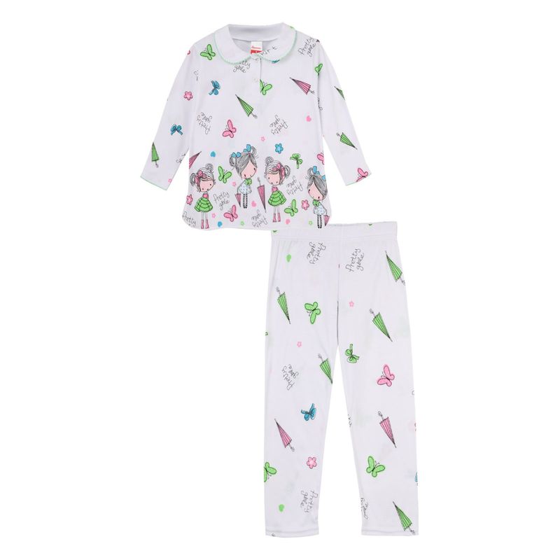 SANTANA - Pijama Niña Cenefa Verde