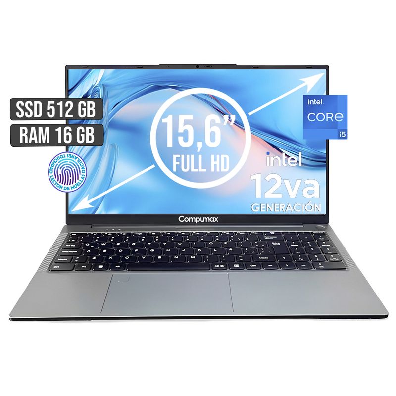 COMPUMAX - PORTATIL COMPUMAX INTEL CORE I5-12450H SSD 512GB RAM 16GB LED 15,6 FULL HD