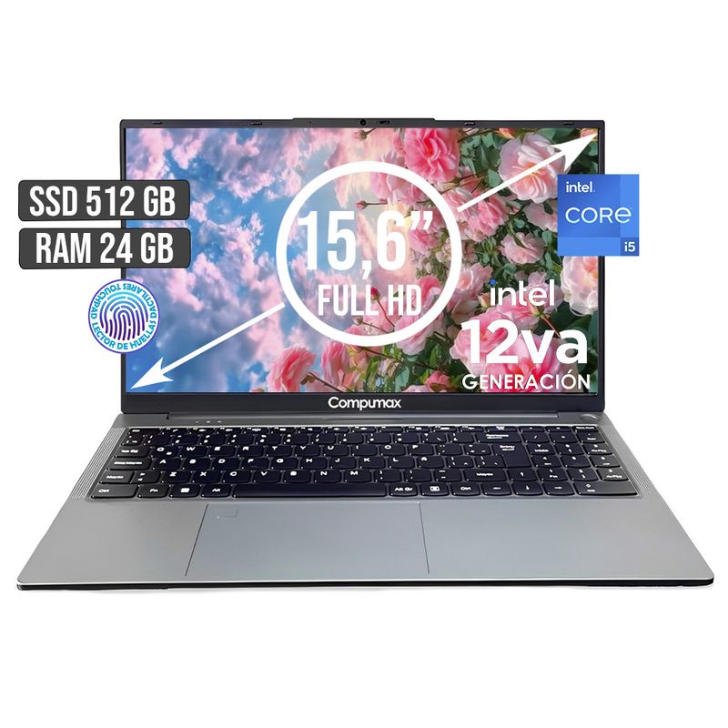 COMPUMAX - PORTATIL COMPUMAX INTEL CORE I5-12450H SSD 512GB RAM 24GB LED 15,6 FULL HD