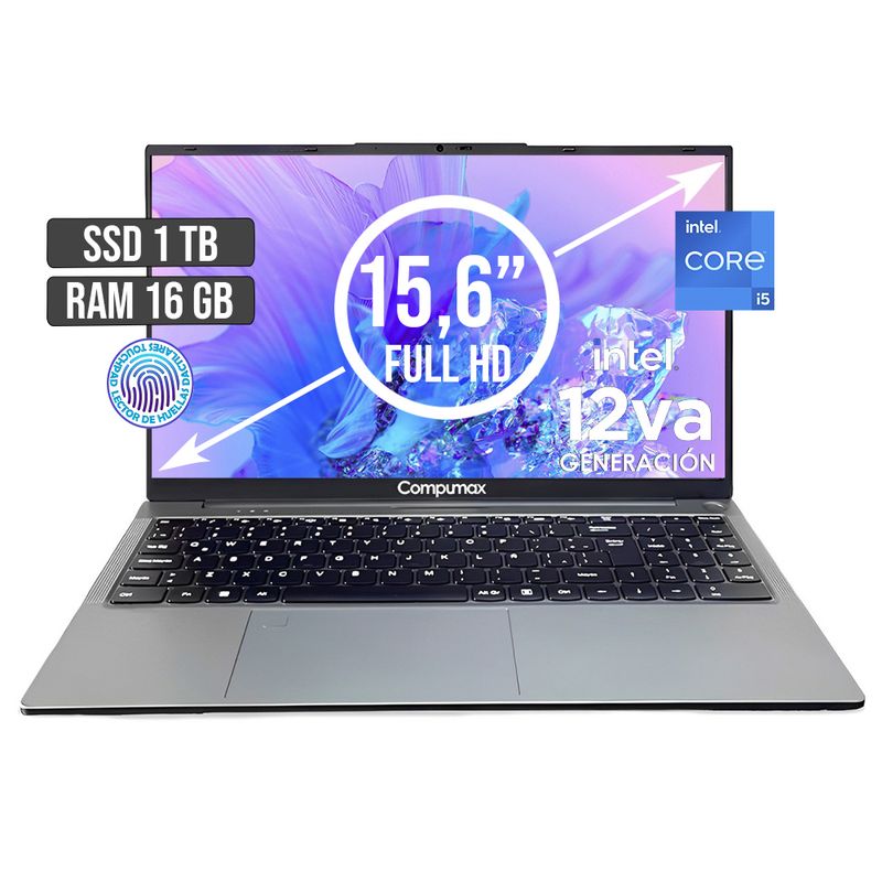 COMPUMAX - PORTATIL COMPUMAX INTEL CORE I5-12450H SSD 1TB RAM 16GB LED 15,6 FULL HD