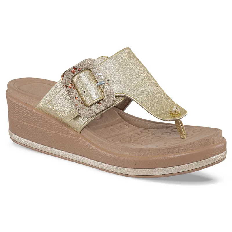 CROYDON - Sandalias Tacón Ivonne Oro Croydon para Mujer