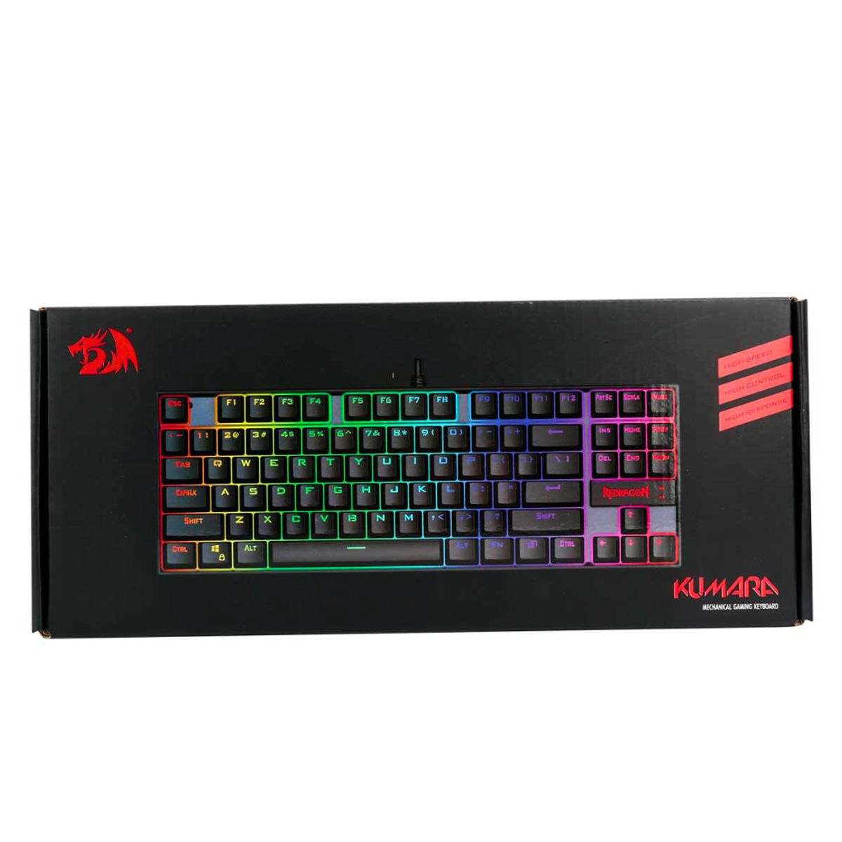 REDRAGON - Teclado Gamer Redragon Kumara K552 Negro Alámbrico RAINBOW Switch Rojo