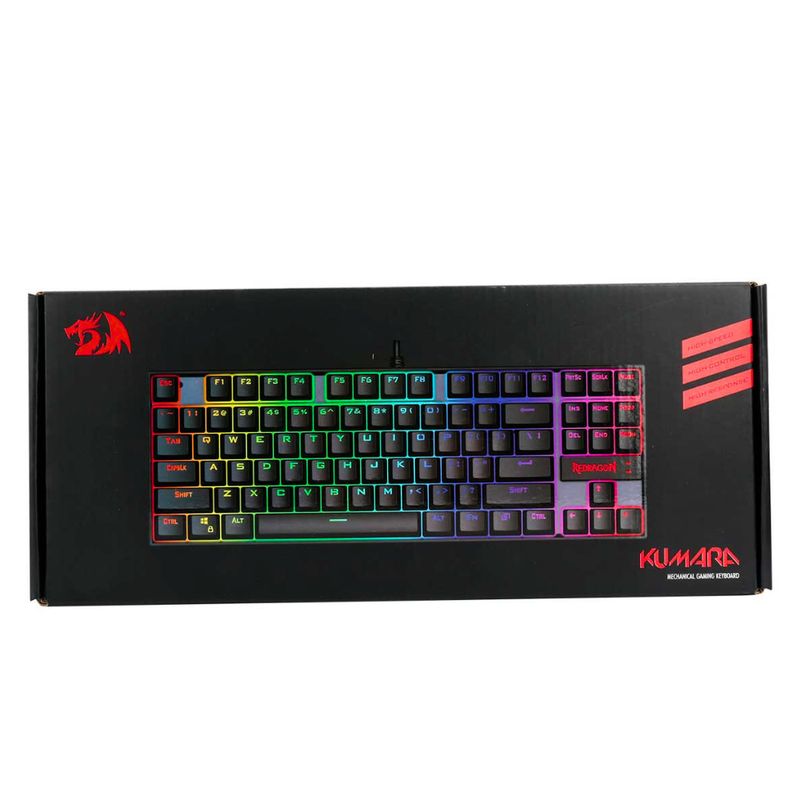REDRAGON - Teclado Gamer Redragon Kumara K552 Negro Alámbrico RAINBOW Switch Rojo