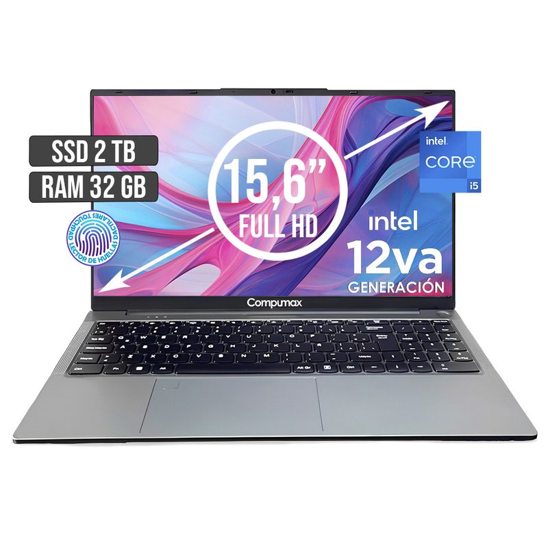 COMPUMAX - PORTATIL COMPUMAX INTEL CORE I5-12450H SSD 2TB RAM 32GB LED 15,6 FULL HD