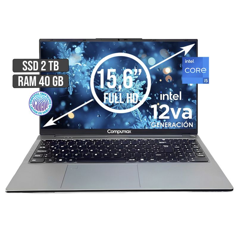 COMPUMAX - PORTATIL COMPUMAX INTEL CORE I5-12450H SSD 2TB RAM 40GB LED 15,6 FULL HD