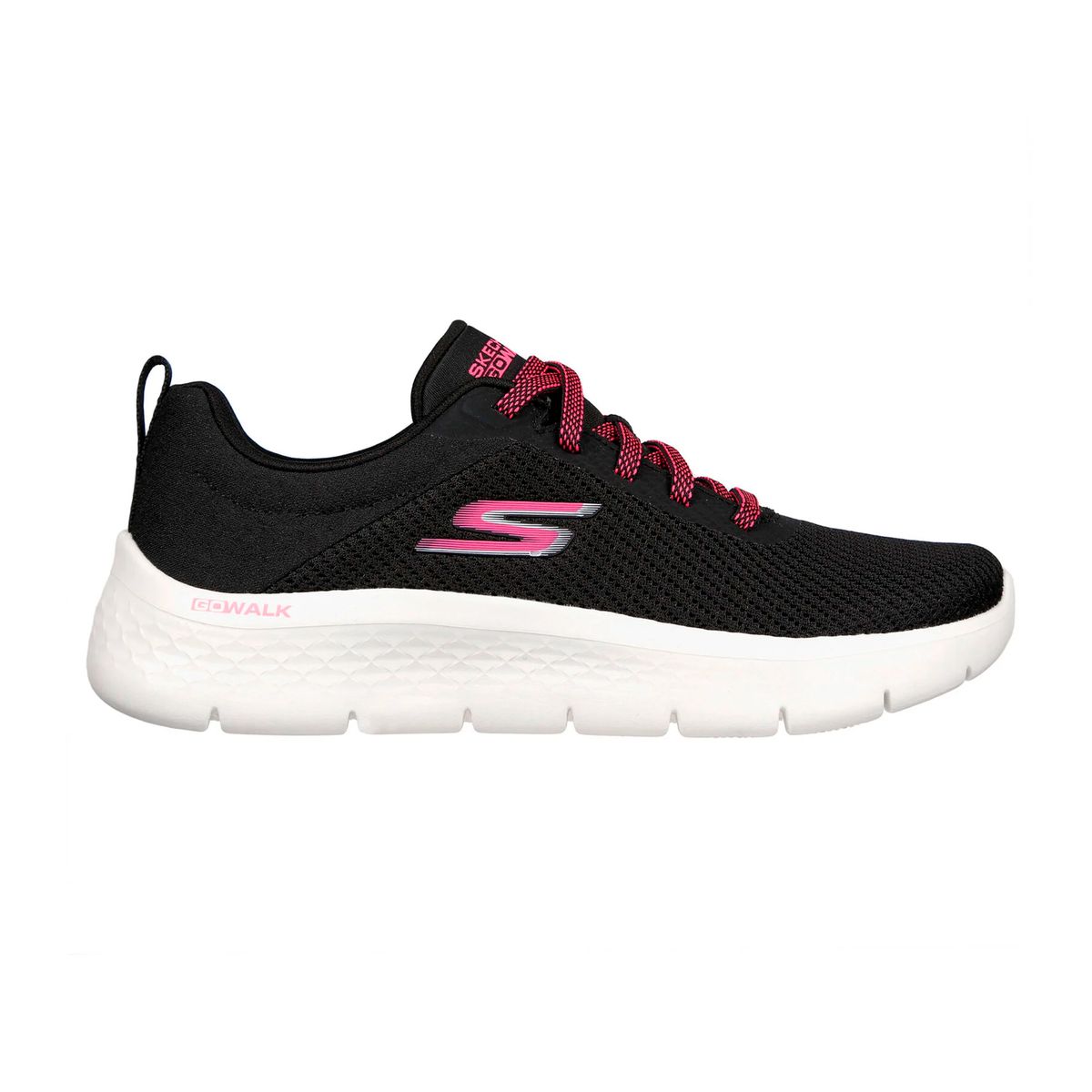 SKECHERS - TENIS SKECHERS AZUL PARA DAMA SK GO WALK FLEX BLACK HOT PINK 124952BKHP