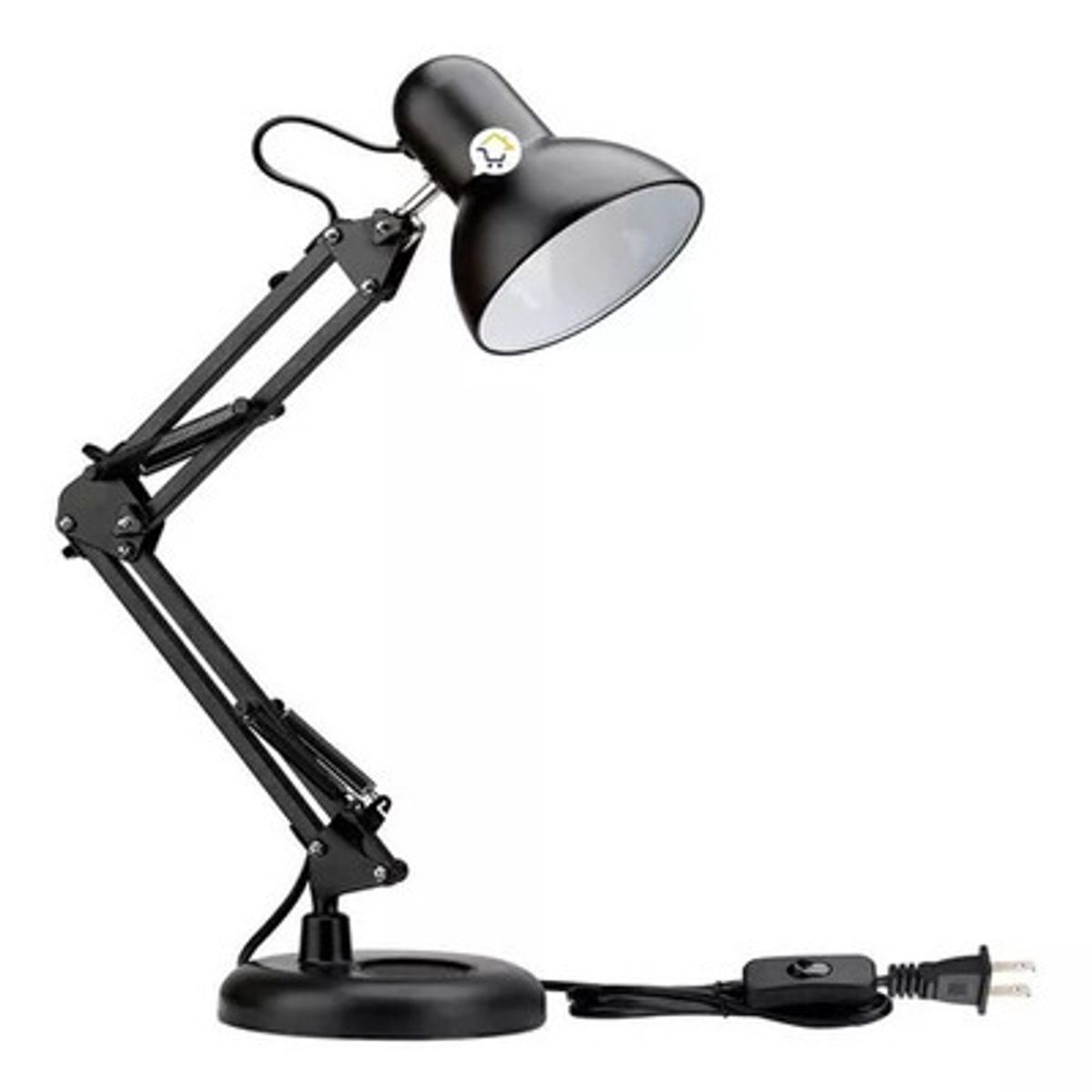 SEISA - Lámpara De Escritorio Articulada Pie Más Soporte Color Negra