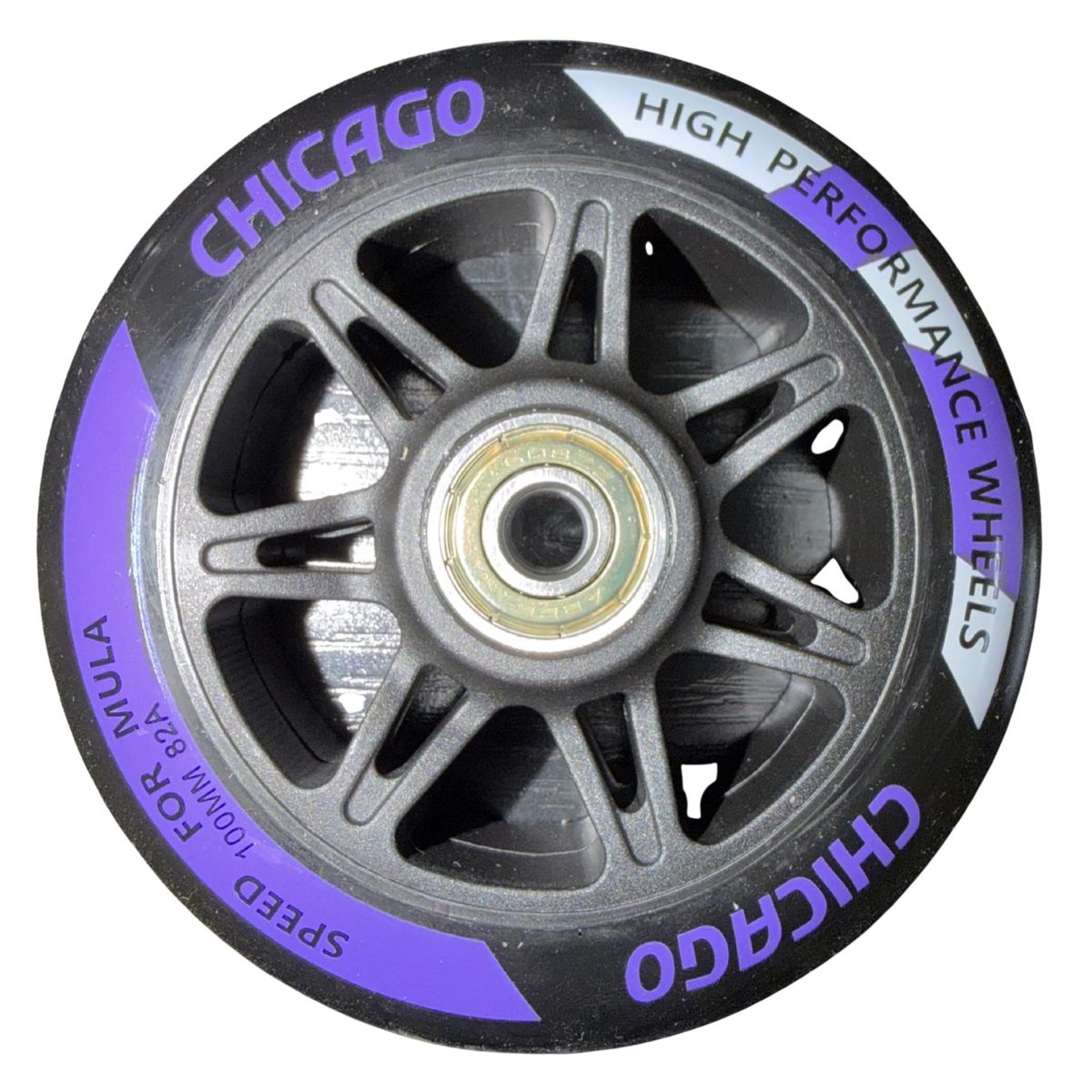 CHICAGO - Set X8 Ruedas Para Patinaje Semiprofesionales 110 mm Color Morado