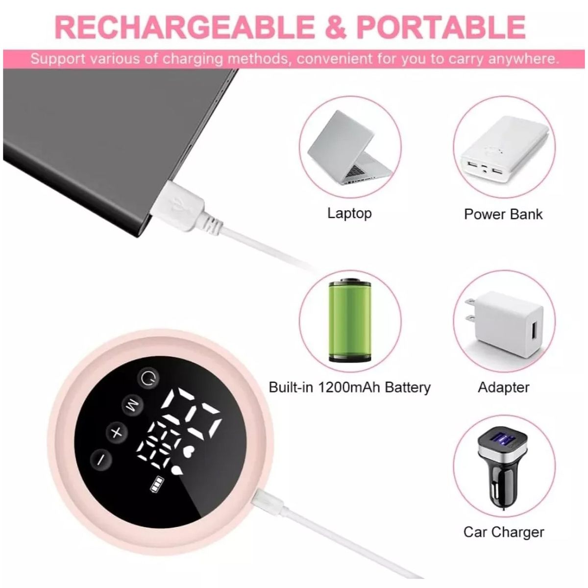 ONE PIXEL - Extractor De Leche Materna Doble No Recargable-_.