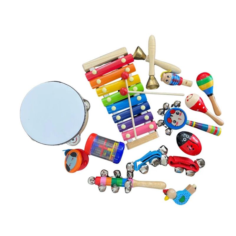 JUGANDO Y EDUCANDO - Set Completo De Instrumentos Musicales Para Niños Niñas