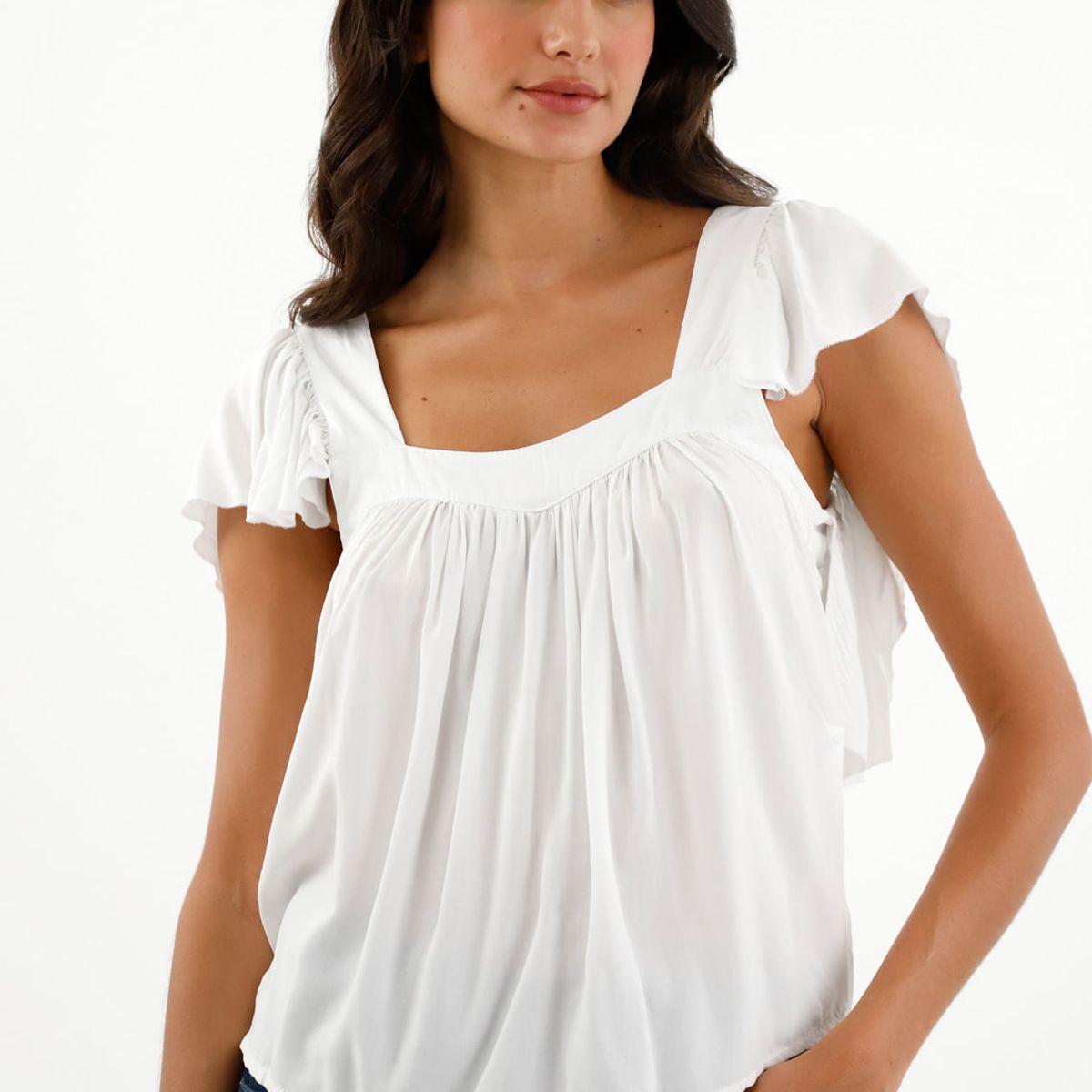 TENNIS - Camisa blanca de tiras con bolero para mujer