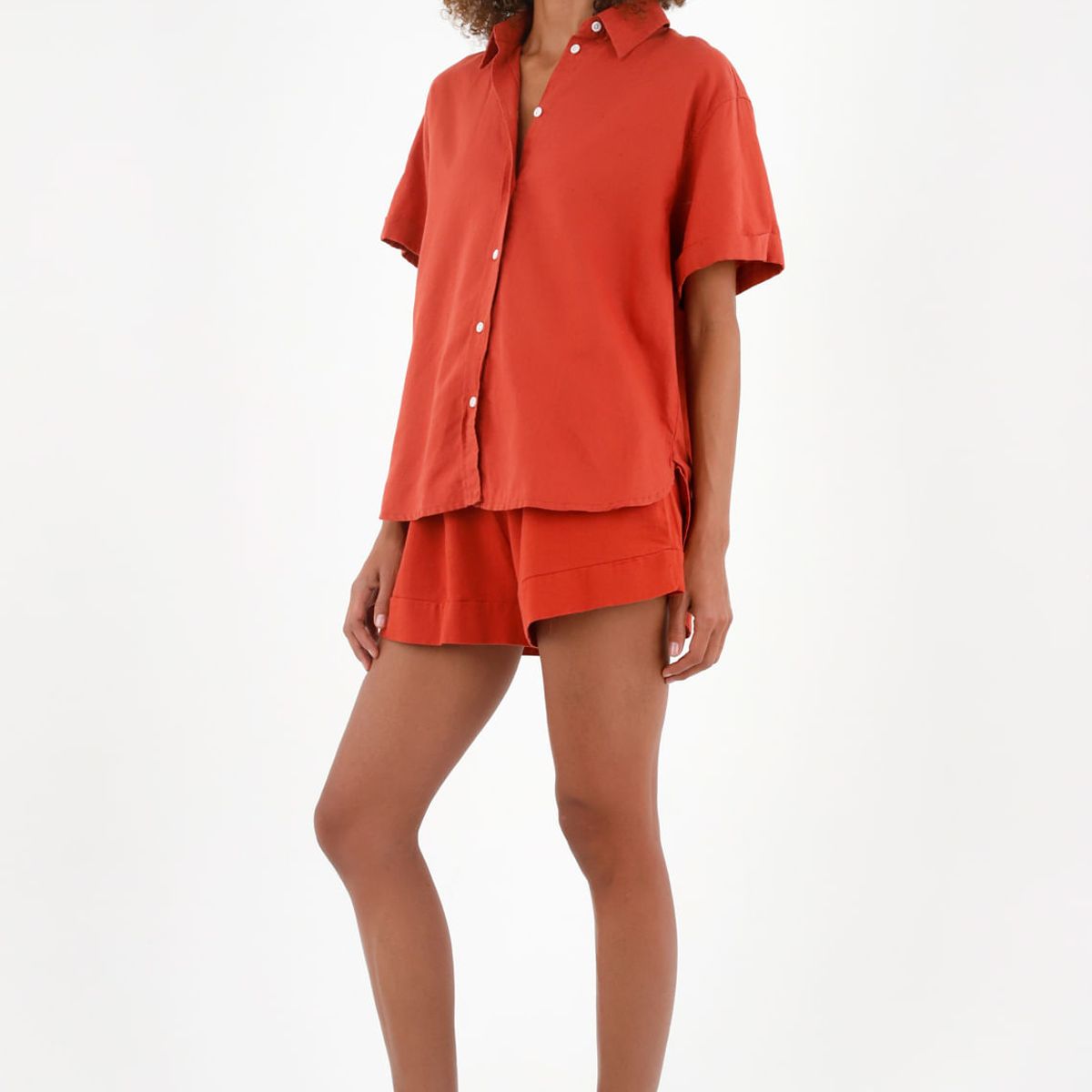 TENNIS - Camisa manga corta  de botones para mujer