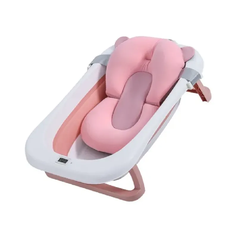 KIDSHOP - Bañera Plegable Termometro Cojin Malla Kidshop BZ-205 Rosa