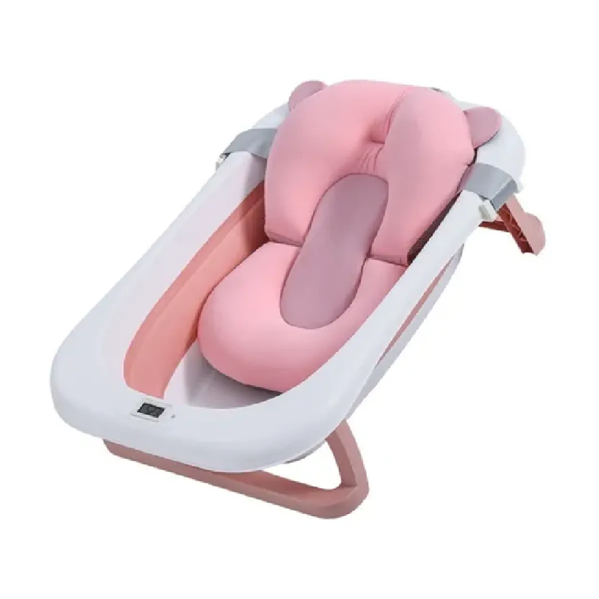 KIDSHOP - Bañera Plegable Termometro Cojin Malla Kidshop BZ-205 Rosa