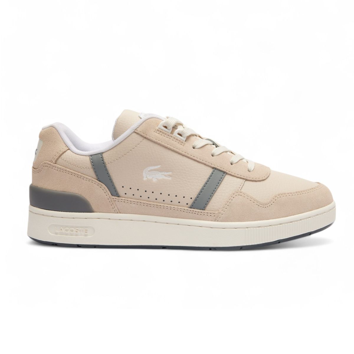 LACOSTE - Zapatilla Hombre Lacoste T-clip 47SMA0067 Color Beige