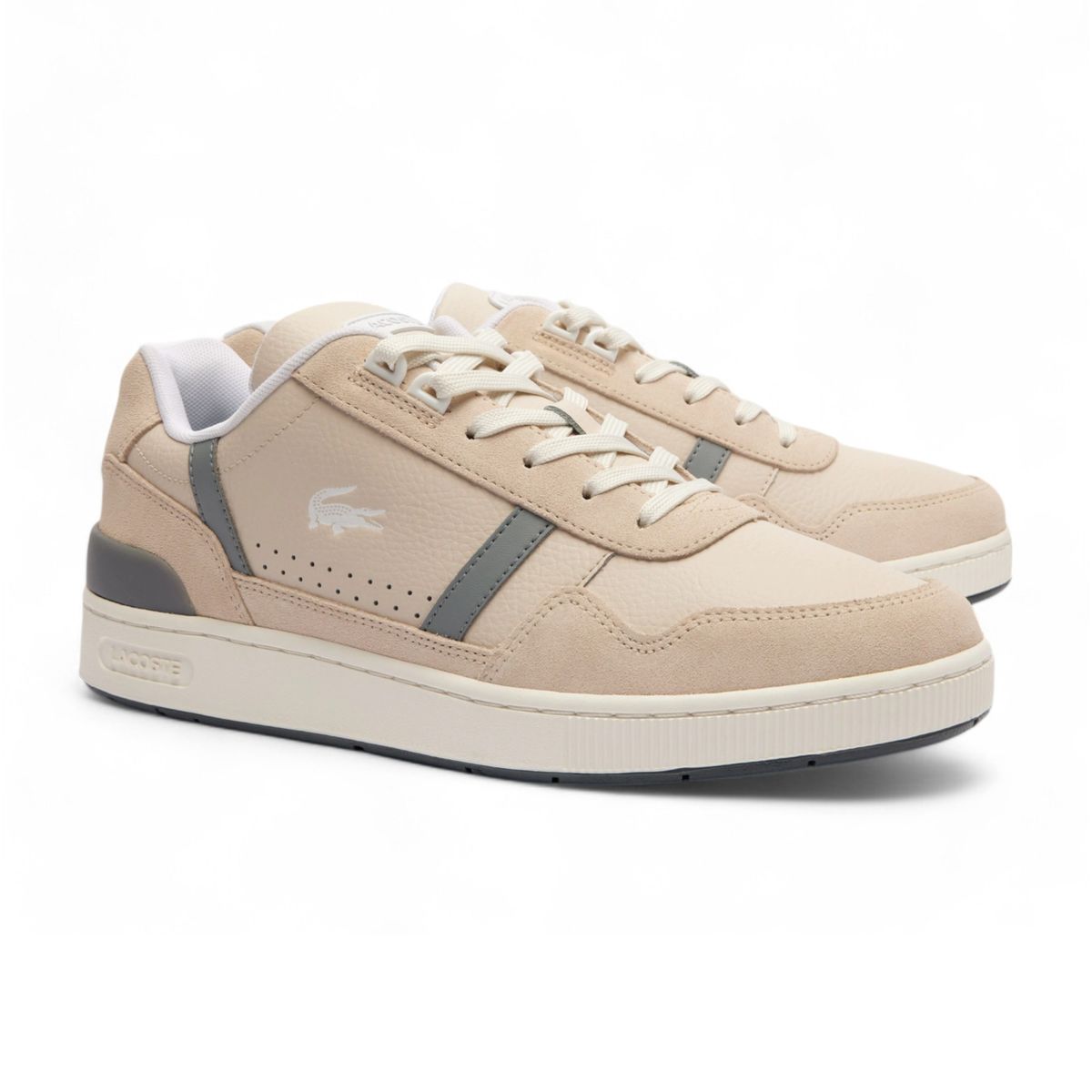 LACOSTE - Zapatilla Hombre Lacoste T-clip 47SMA0067 Color Beige