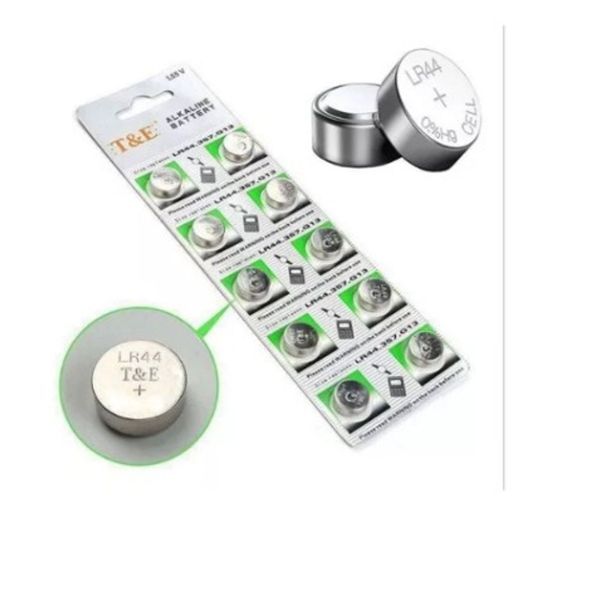 GENERICO - 10 Pilas Baterías Reloj Ag13 Lr44/a76/357a/sr44