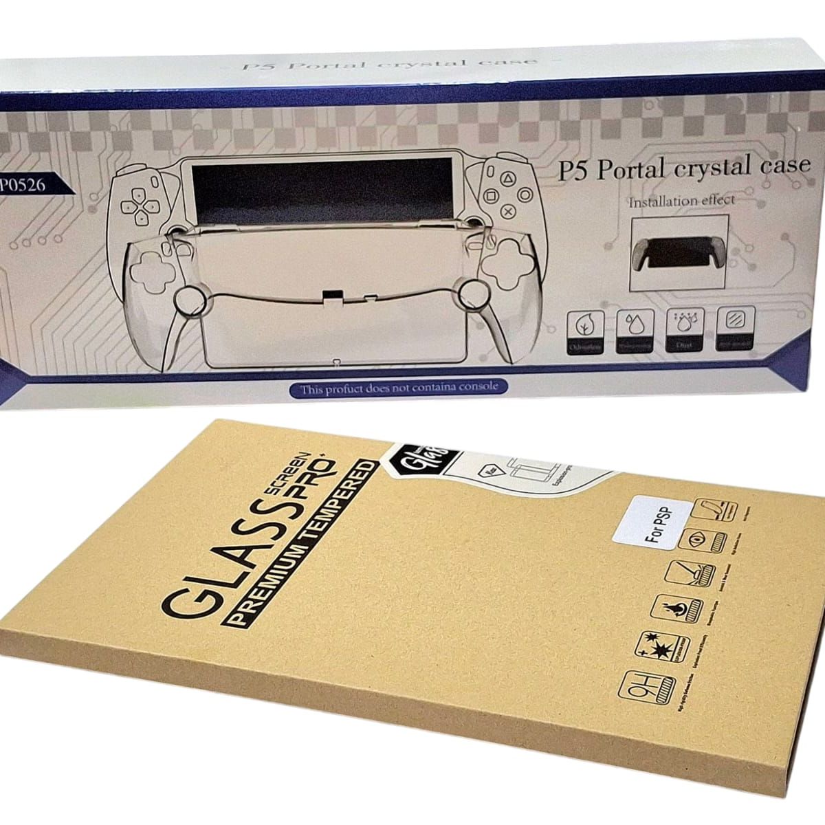 AMERICAN GENERICS - carcasa protectora en acrilico Y VIDRIO compatible con ps5 portal.