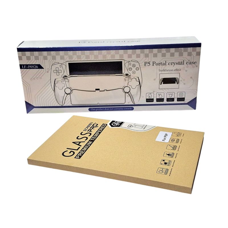 AMERICAN GENERICS - carcasa protectora en acrilico Y VIDRIO compatible con ps5 portal.