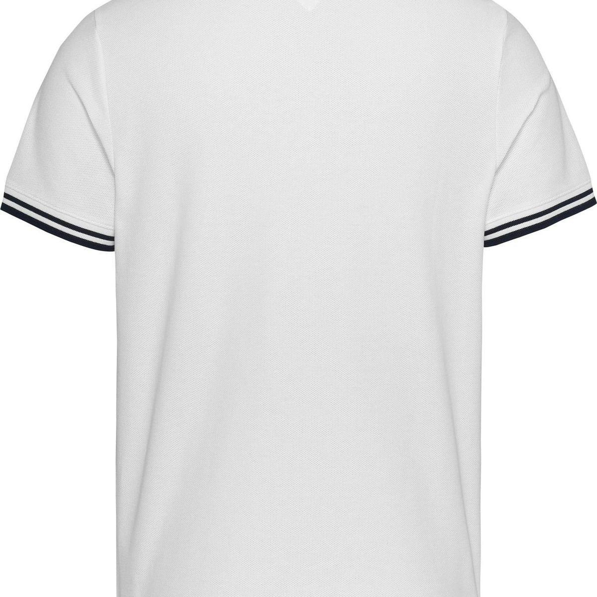 TOMMY HILFIGER - Polo blanco de corte regular con logo Tommy Jeans