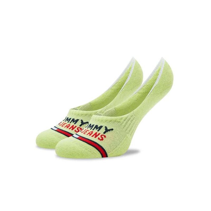 TOMMY HILFIGER - Pack De 2 Calcetines Invisibles Blanco-Amarillo Tommy Hilfiger