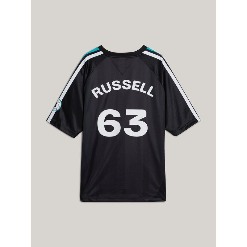 TOMMY HILFIGER - Camiseta negra de fútbol Tommy x Mercedes F1 x CR George Russell Tommy Hilfiger