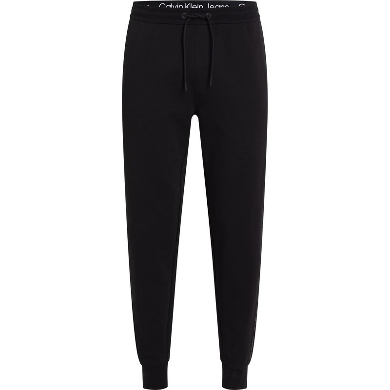 CALVIN KLEIN - Jogger negro con cintas laterales y logo repetitivo Calvin Klein