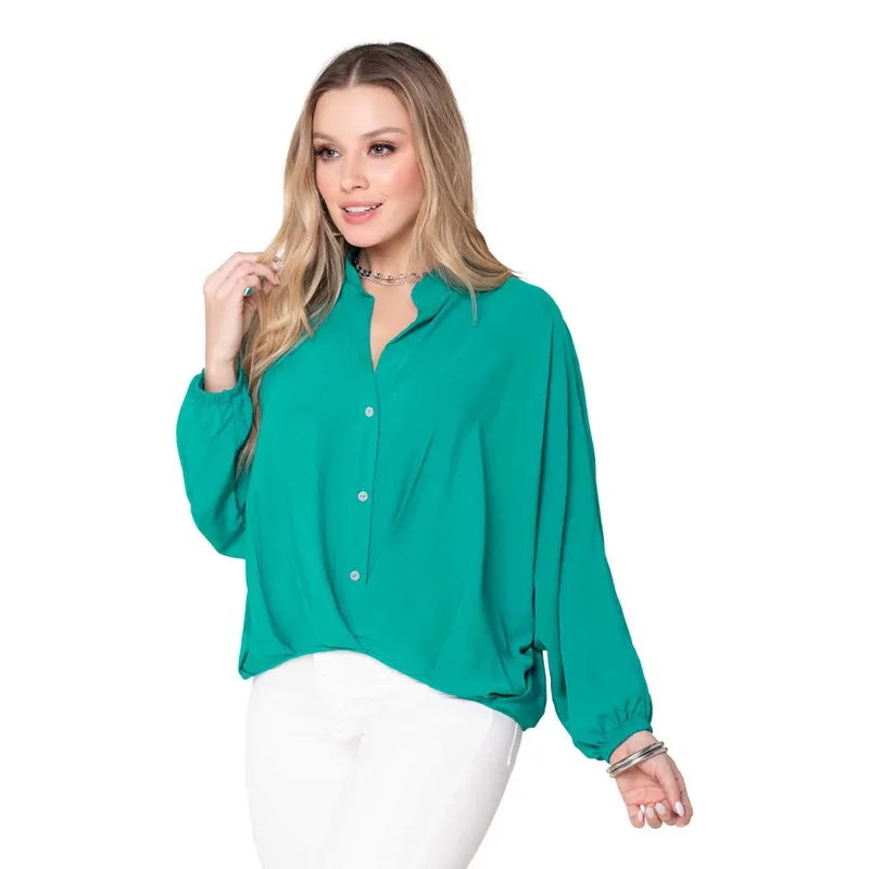 MARKETING PERSONAL - Camisa Mujer Verde Mp 868