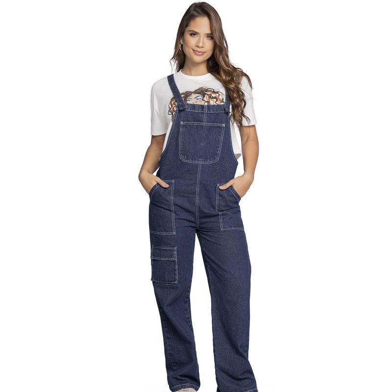 ATYPICAL - Overall Largo Mujer Azul Atypical 954