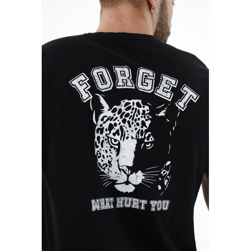 TENNIS - Camiseta negra manga corta para hombre