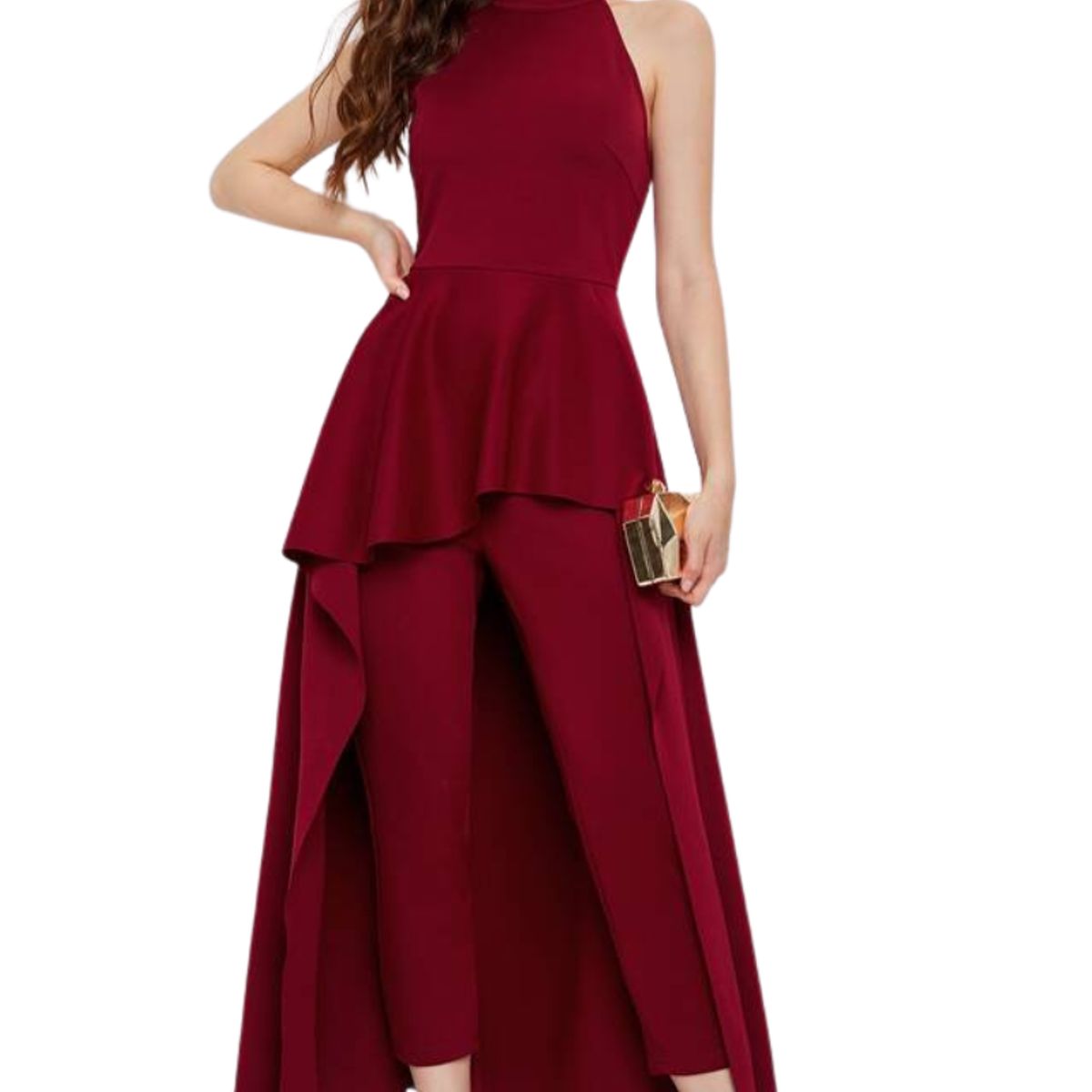 NEGRELI - CONJUNTO ASIMETRICO PANTALON Y BLUSA REF-3049