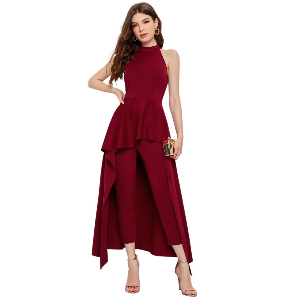 NEGRELI - CONJUNTO ASIMETRICO PANTALON Y BLUSA REF-3049