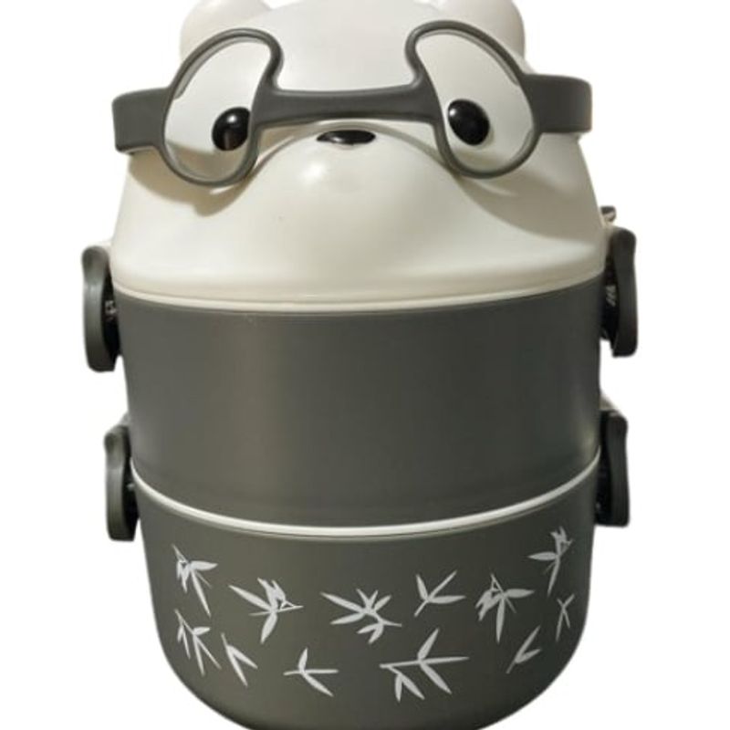 GENERICO - Porta Comida Fiambrera Lonchera Oso Con Lentes Para Niñs.