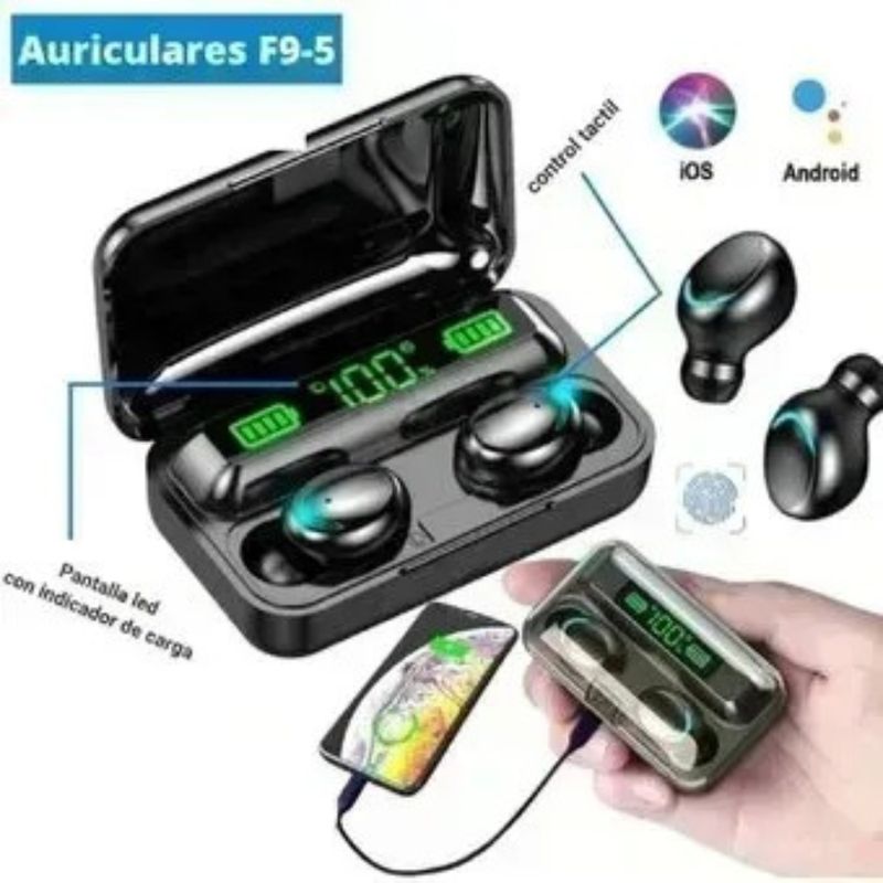 GENERICO - Audifonos Bluetooth F9 PowerBank