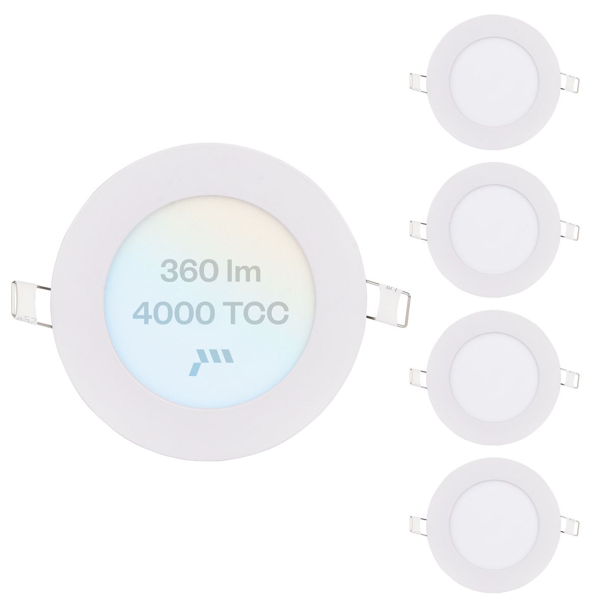 VCP - Panel Led 6w Incrustar Embutir Luz Neutra Pack X 5 Certifica