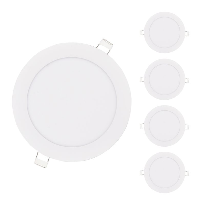 VCP - Panel Led 12w Incrustar Embutir Luz Neutra Pack X 5 Certific