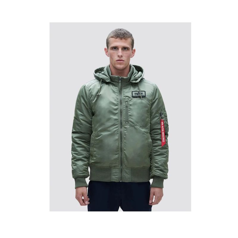 ALPHA INDUSTRIES - Chaqueta Alpha Industries con Capota Ma-1 Hooded Rib Flight Jacket