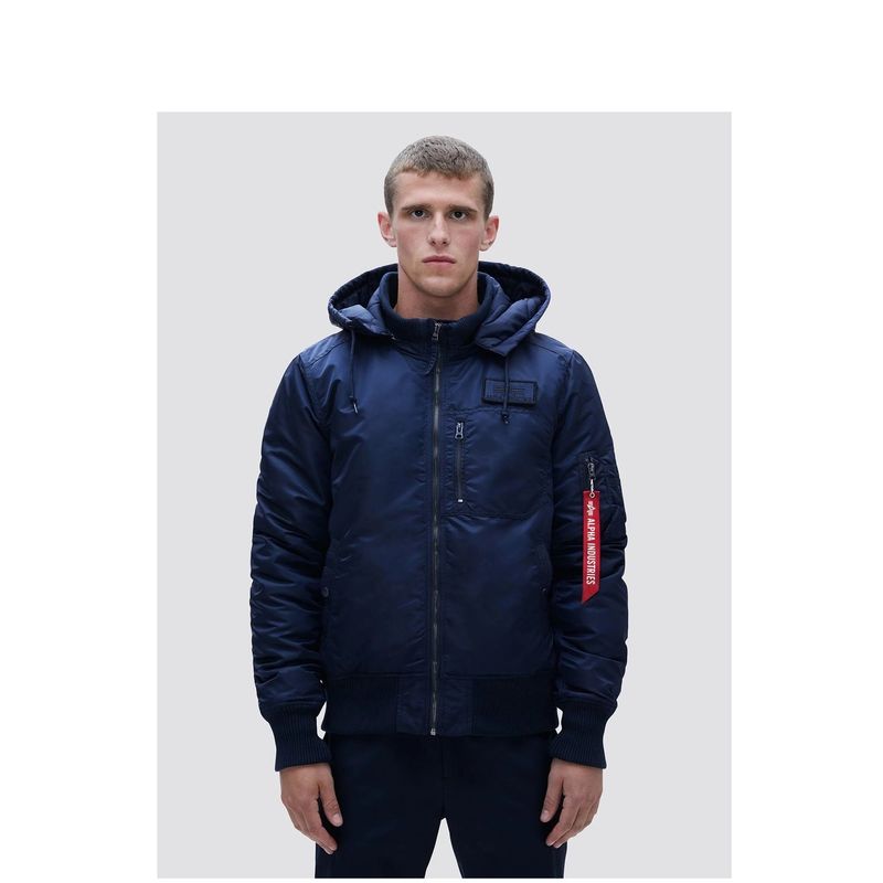ALPHA INDUSTRIES - Chaqueta Alpha Industries con Capota Ma-1 Hooded Rib Flight Jacket