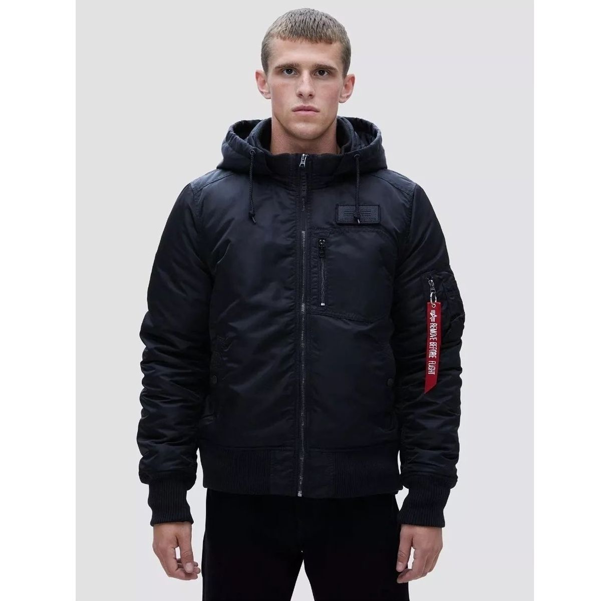 ALPHA INDUSTRIES - Chaqueta Alpha Industries con Capota Ma-1 Hooded Rib Flight Jacket