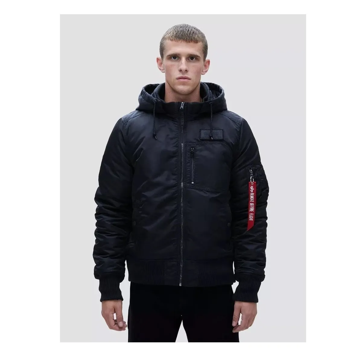 ALPHA INDUSTRIES - Chaqueta Alpha Industries con Capota Ma-1 Hooded Rib Flight Jacket