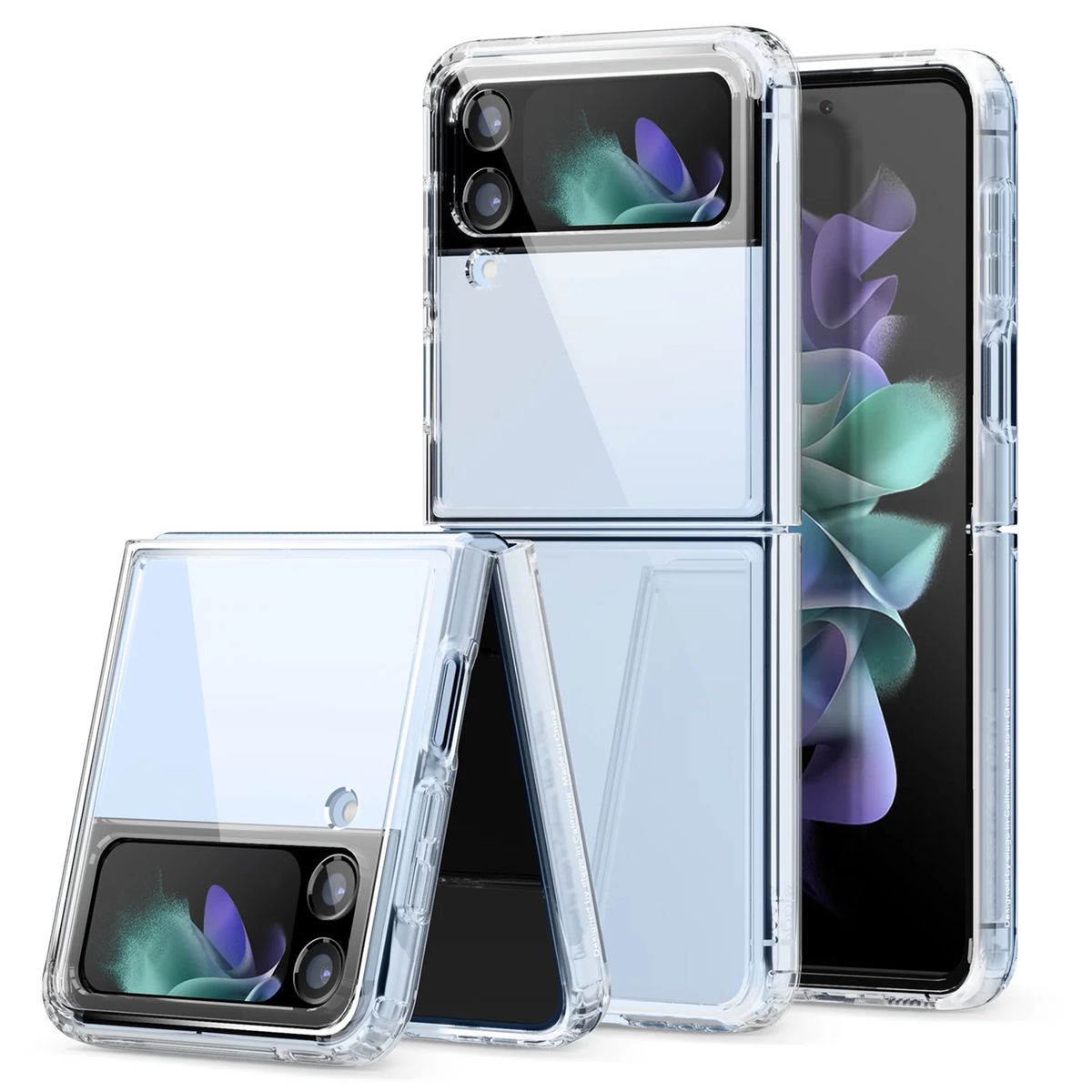 GENERICO - Clear Case Hybrid Protector Compatible Samsung Z Flip 4 Transparente