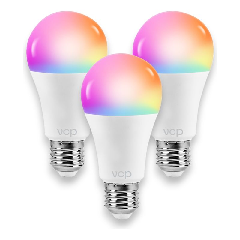 VCP - Bombillo Led Inteligente Wifi Google Alexa 9w A19 X 3