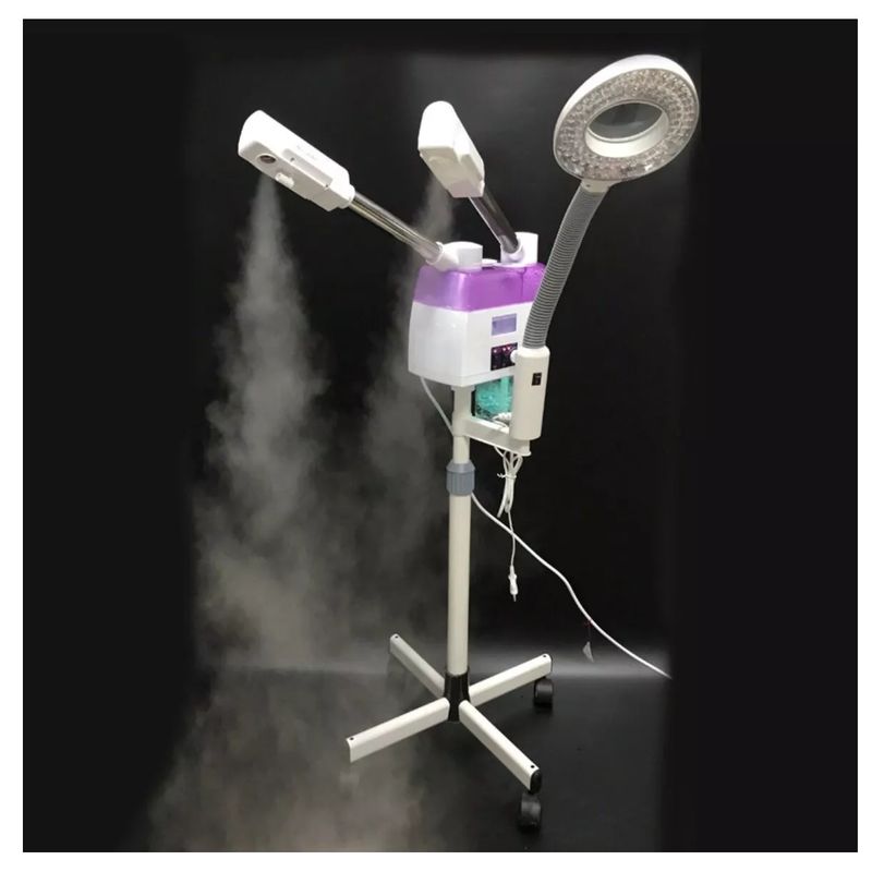 HOME - Vapor Ozono Profesional Frio Calor Cuidado Facial Con Lampara Lupa