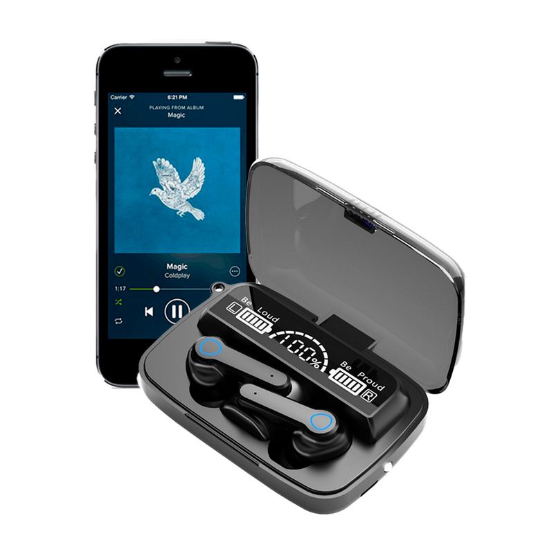 GENERICO - Audífonos Bluetooth Impermeables Hifi 9d + Banco Energía