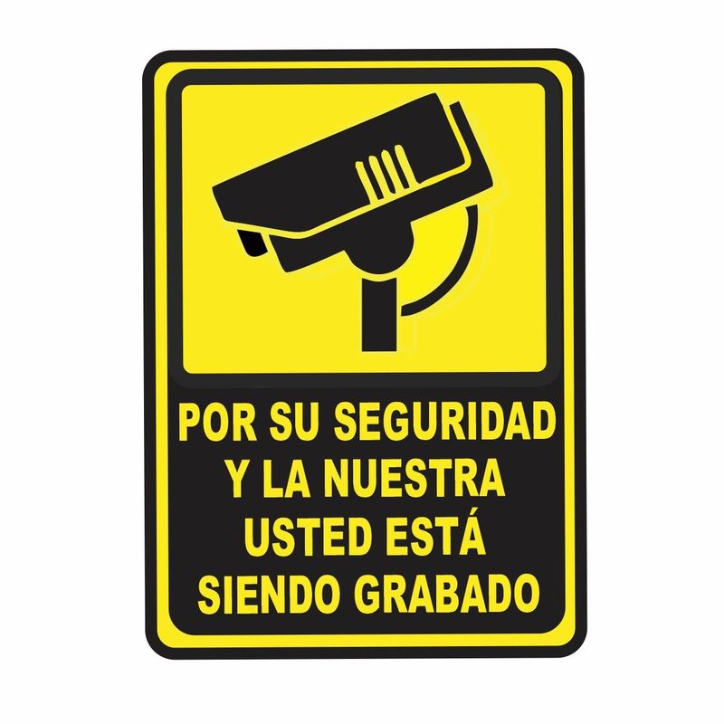 GENERICO - Señalización Aviso Metálico Camara  20x15 Cms