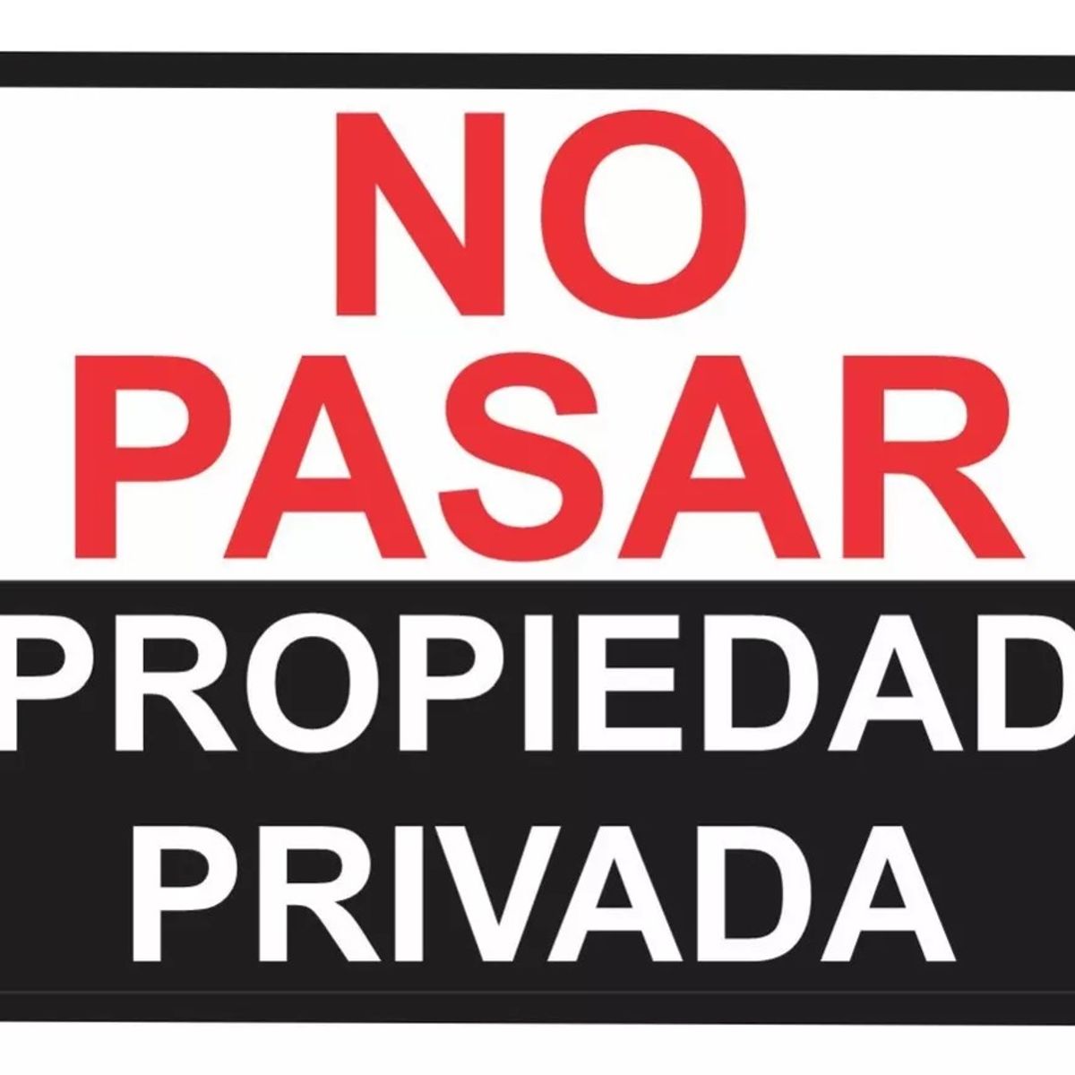 GENERICO - Señalización Aviso No Pasar Propiedad Privada 20x15 Cm