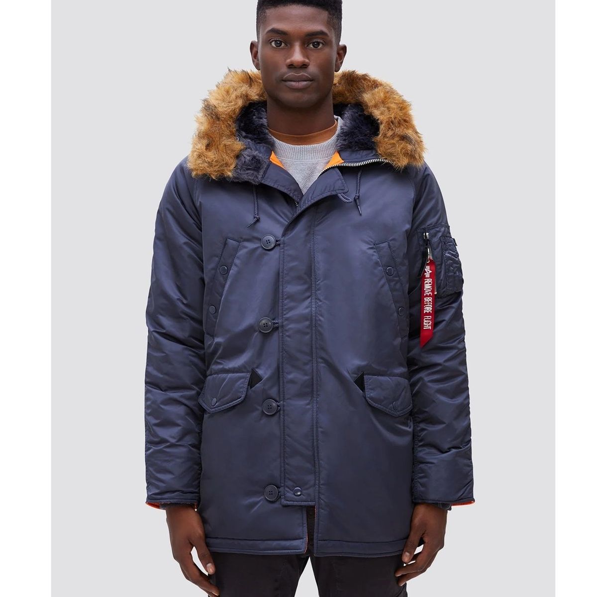 ALPHA INDUSTRIES - Chaqueta Alpha Industries de Invierno N-3B Slim Fit Parka