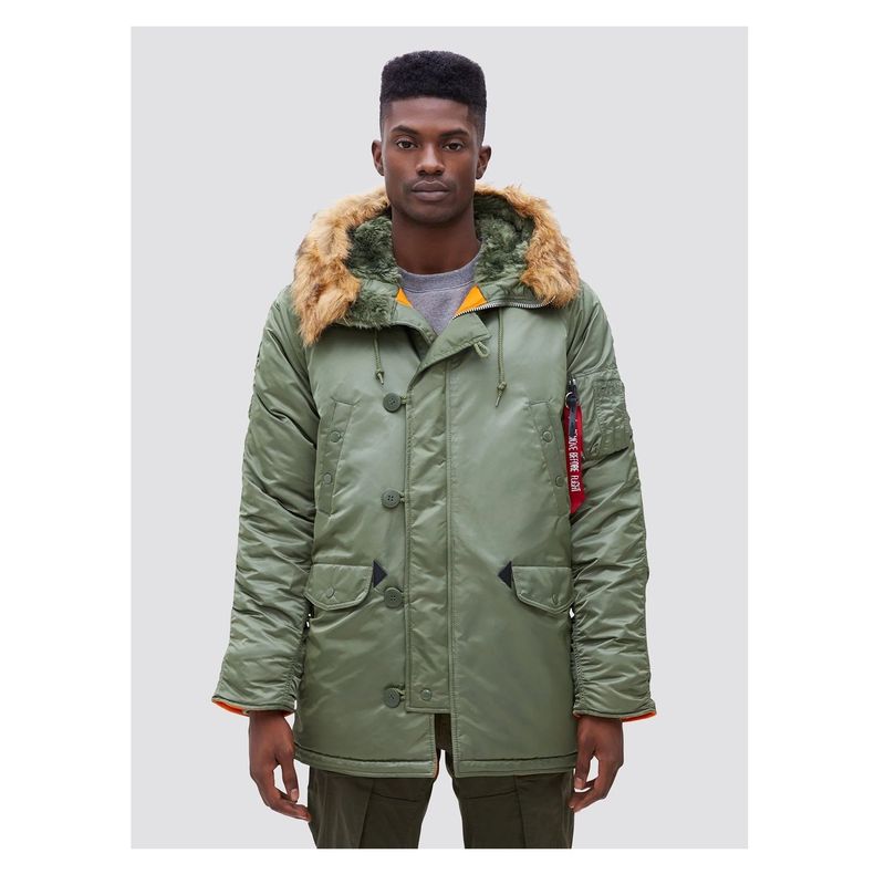 ALPHA INDUSTRIES - Chaqueta Alpha Industries de Invierno N-3B Slim Fit Parka